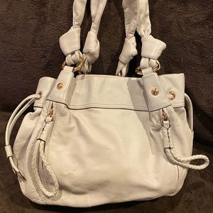 B. Makowsky soft genuine grey leather Satchel
